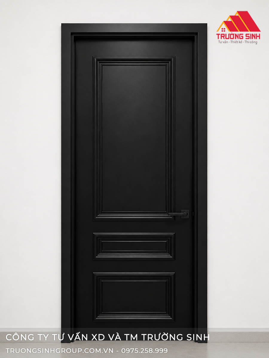 Cửa Composite màu đen sang trọng